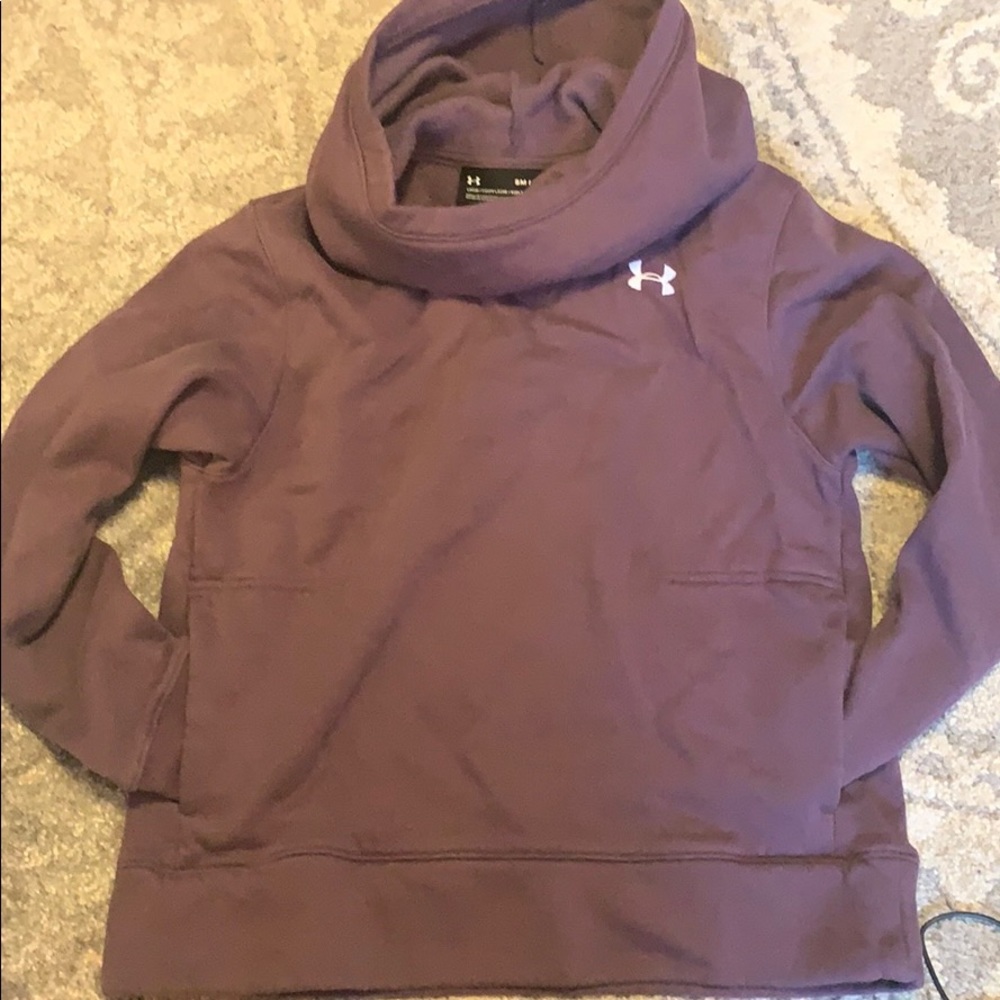 Crop swoop neck hoodie